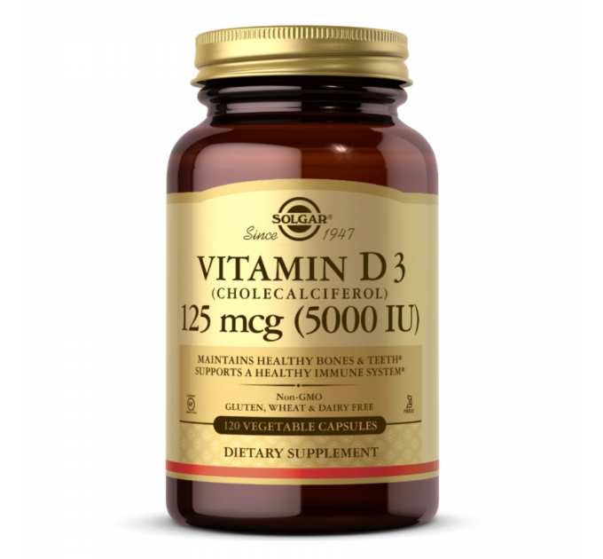 Vitamin D3 (Cholecalciferol) 125 mcg (5,000 IU) - 120 vcaps