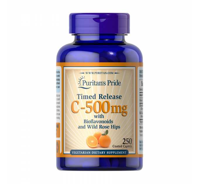 Vitamin C-500 mg with Rose Hips Time Release - 250 caps