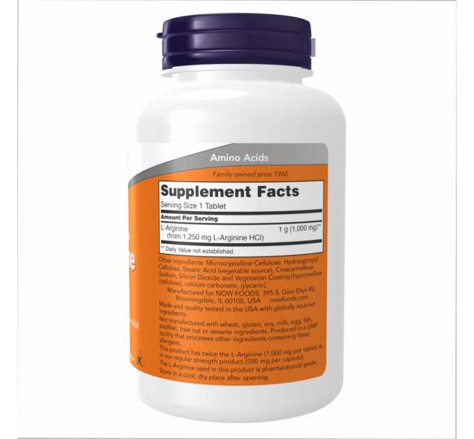 L-Arginine 1000mg - 120 tabs