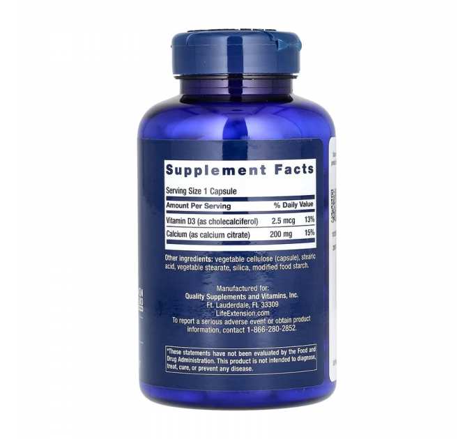 Calcium Citrate with Vitamin D - 200 caps
