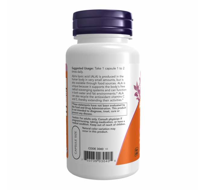 Alpha Lipoic Acid 100mg - 60vcaps