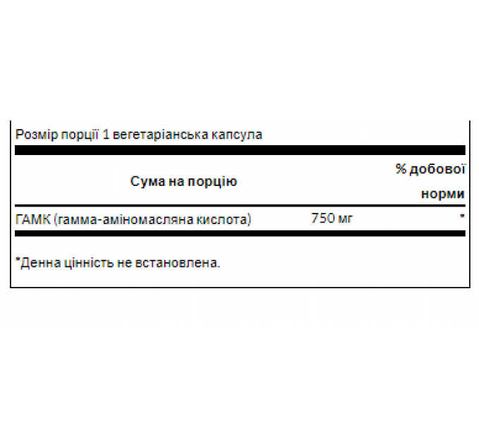 GABA Maximum Strength 750 mg - 60 Veg Caps