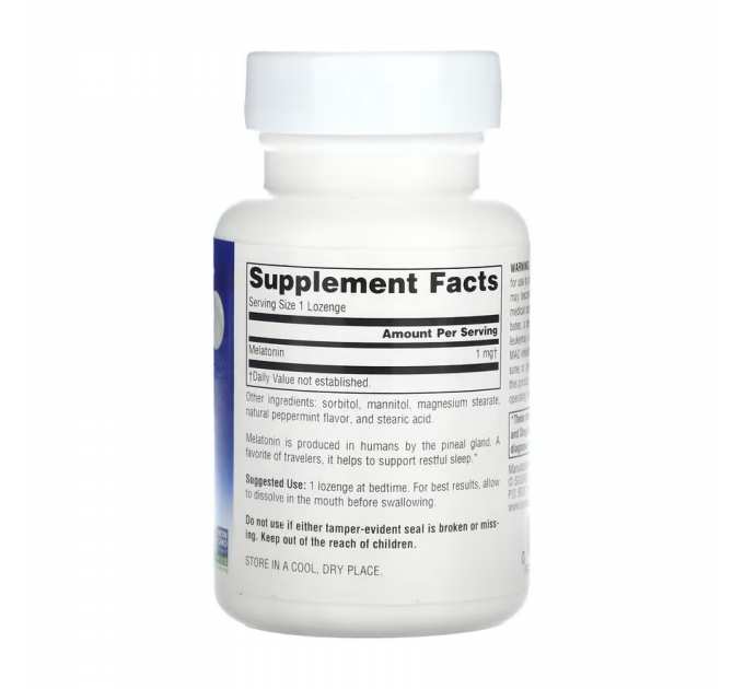 Sleep Science® Melatonin 1mg Peppermint - 100 lozenges