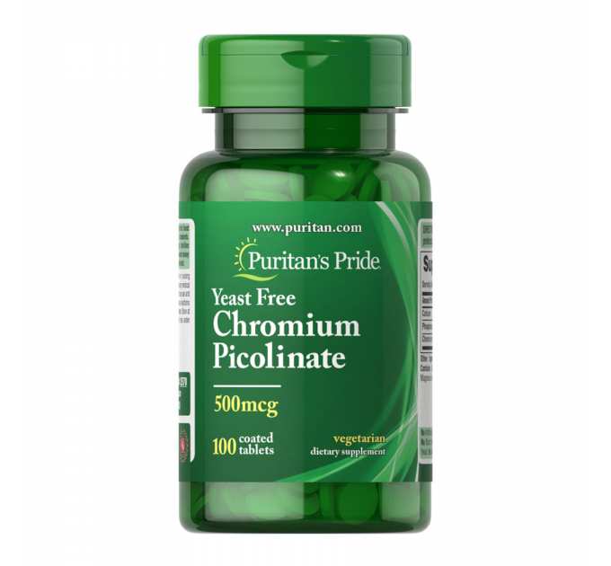 Chromium Picolinate 500 mcg Yeast Free - 100 tabs