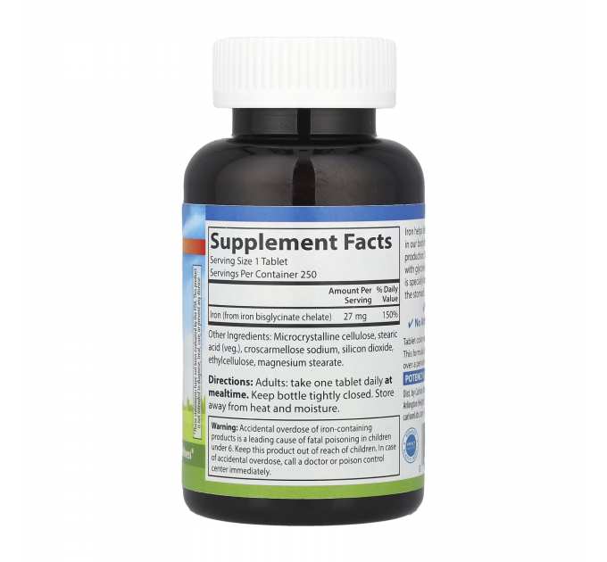 Chelated Iron - 250 tabs