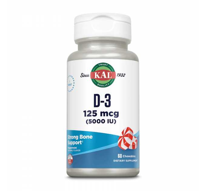 D-3 5000 IU 125mcg - 60 chewables