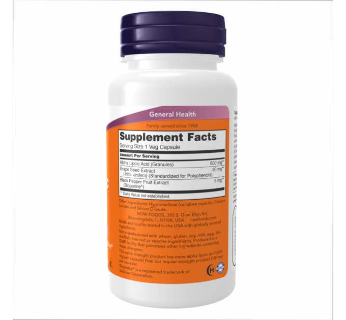 Alpha Lipoic Acid 600mg - 60 vcaps