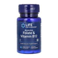 BioActive Folate & Vitamin B12 - 90 vcaps (Пошкоджена банка)