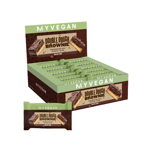 Vegan Double Dough Brownie - 12x60g Chocolate Chip (До 07.25)