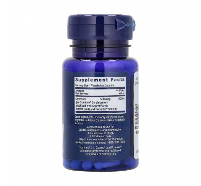Optimized Chromium with Crominex® 3+ 500 mcg - 60 vcaps