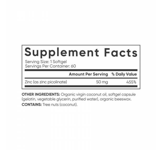 Zinc Picolinate 30mg - 90 softgels