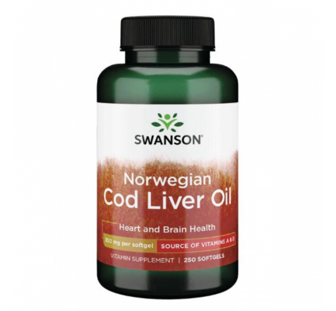 Norwegian Cod Liver Oil - 350mg - 250Sgels