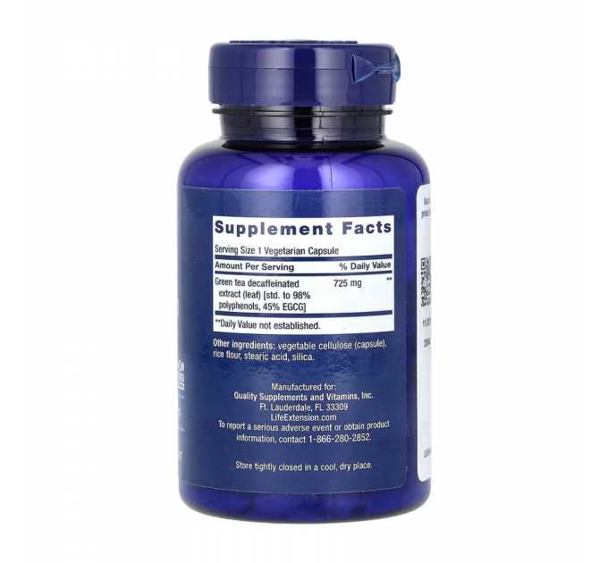 Decaffeinated Mega Green Tea Extract - 100 vcaps