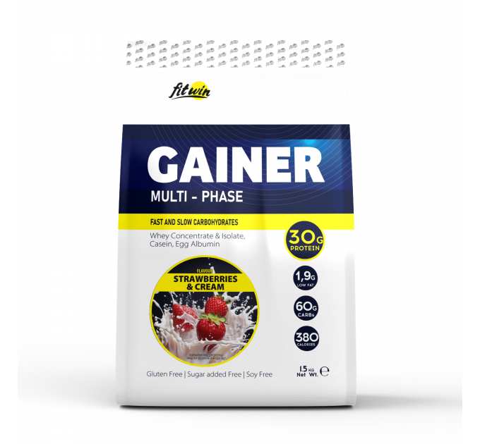 Gainer - 1500g Strawberry and Cream (Пошкоджена упаковка)