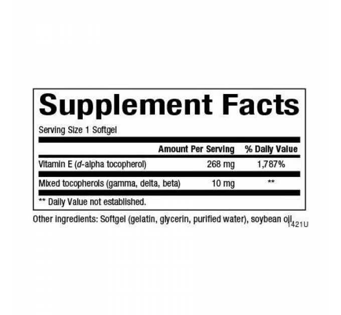 Mixed Vitamin E 268 mg (400 IU) - 90 softgels