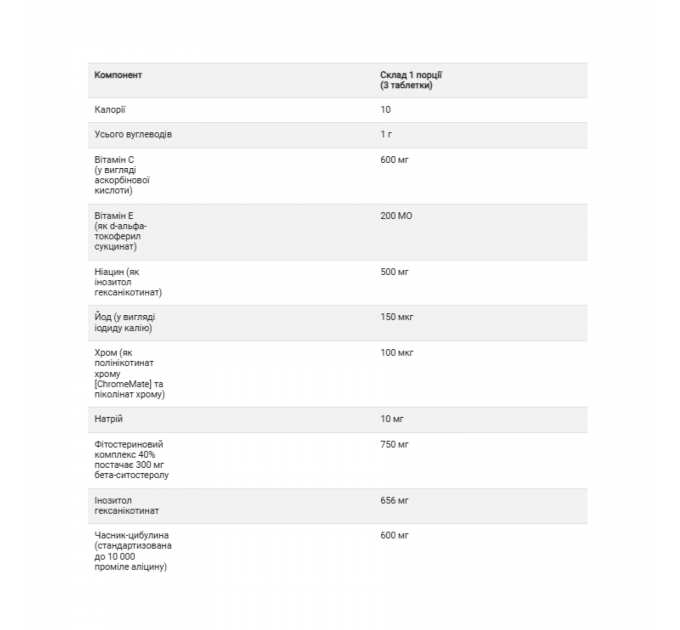 Policosanol Cholesterol Complex - 60 tabs