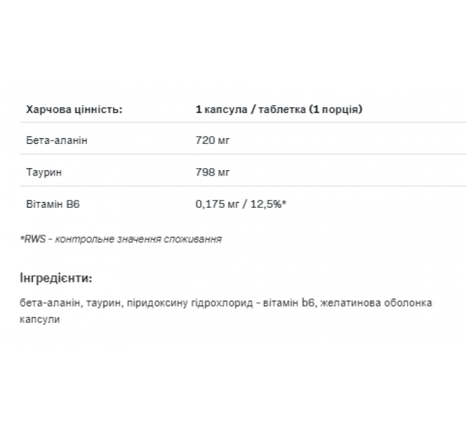 Beta-Alanine Endurance Max - 240 caps