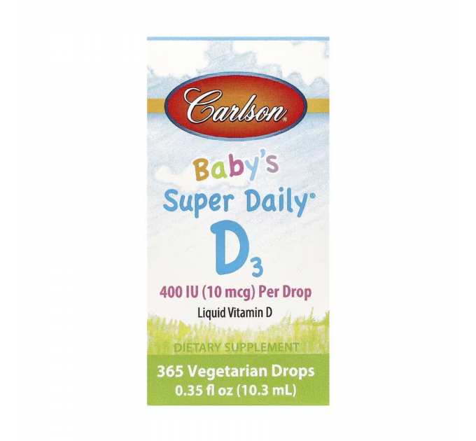 Super Daily D3 for Baby 400IU - 365 Veg drops 10.3 ml