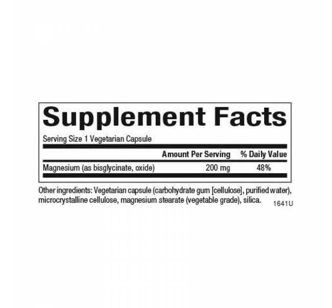 Magnesium Bisglycinate 200mg - 120 vcaps