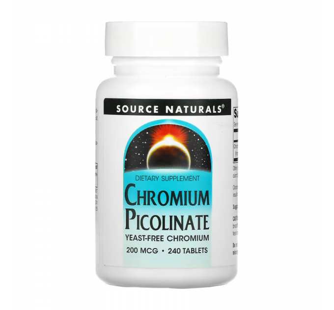 Chromium Picolinate 200 mcg, Yeast Free - 240 tabs