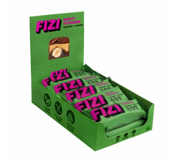 FIZI Chocolate Bar - 10х45g Hazelnut-Caramel