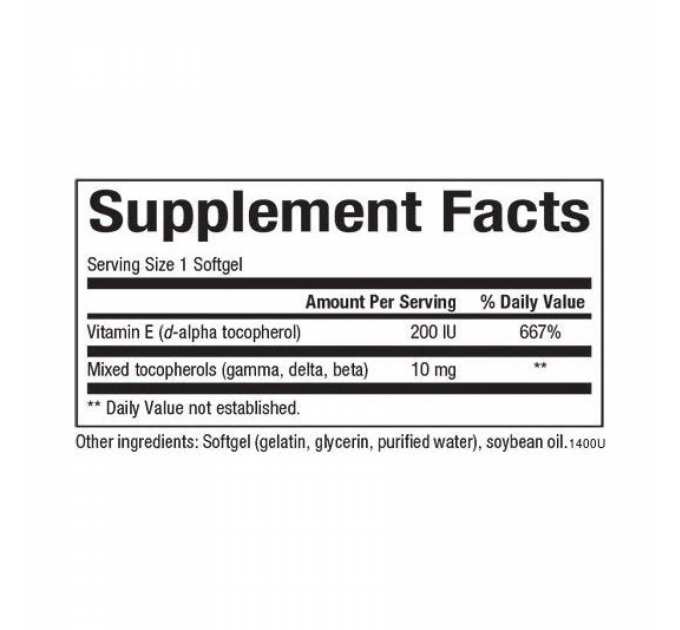 Mixed Vitamin E 134 mg (200 IU) - 90 softgels
