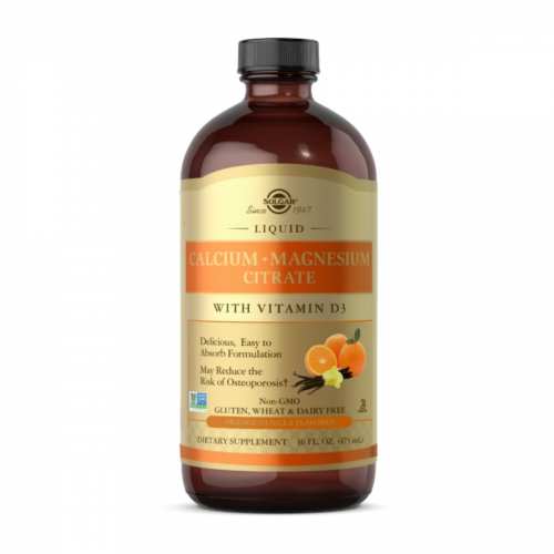 Liquid Calcium Magnesium Citrate with Vitamin D3 - 473ml Natural Orange-Vanilla (Без етикетки) Liquid Calcium Magnesium Citrate with Vitamin D3 - 473ml Natural Orange-Vanilla (Без етикетки)
