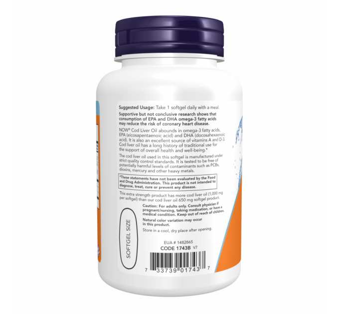 Cod Liver Oil 1000mg - 90 sgels