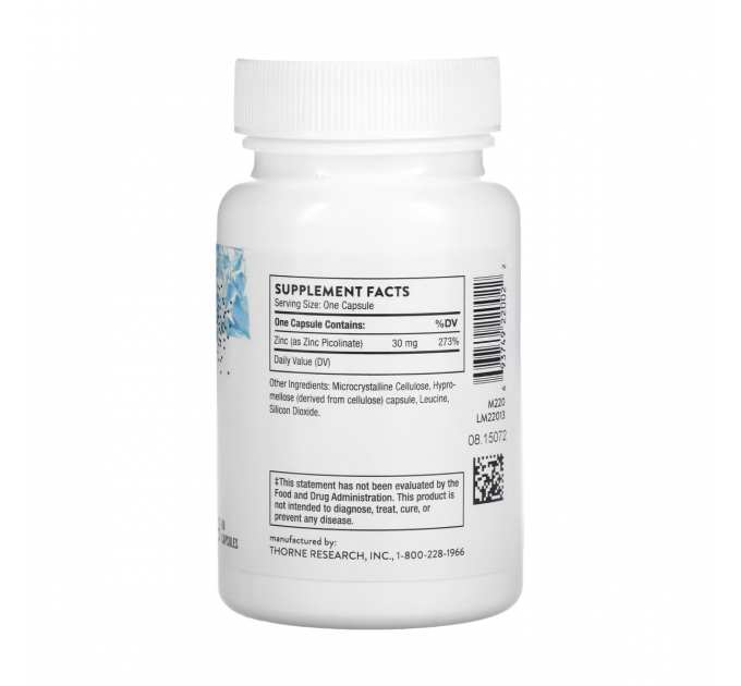 Zinc Picolinate 30 mg - 60 caps