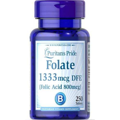 Folate 1333mcg DFE (Folic Acid 800 mcg) - 250 tabs