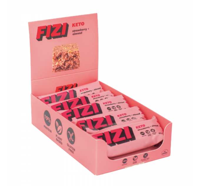 KETO Protein Bar - 10x45g Strawberry + Almond