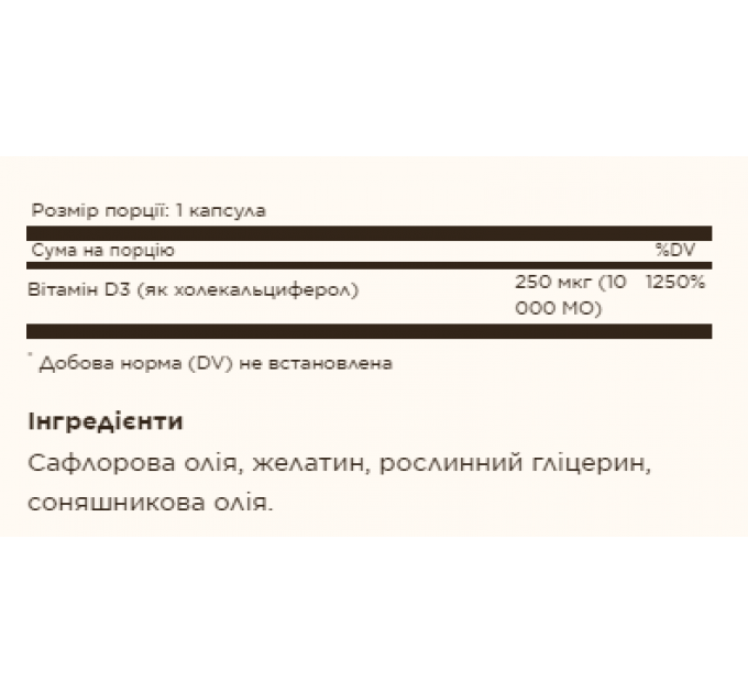 Vitamin D3 250mcg (10 000IU) - 120 softgels