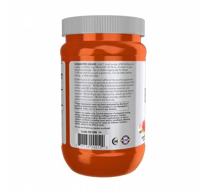BCAA Big 6 Powder - 600g Watermelon