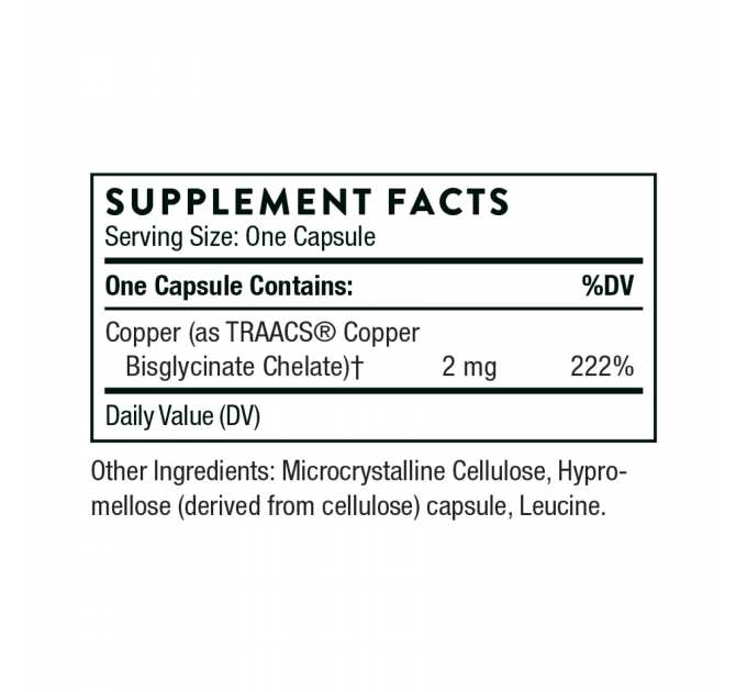 Copper Bisglycinate - 60 caps