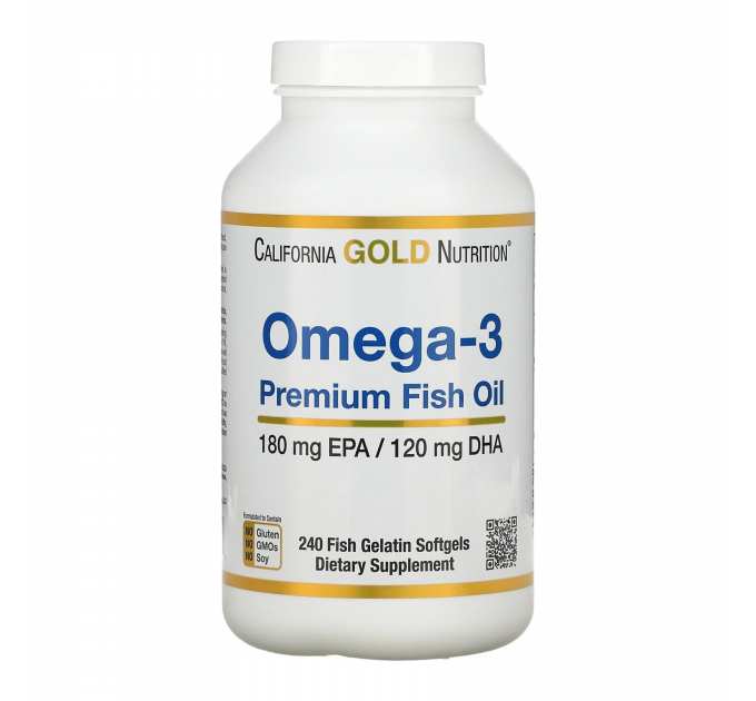 Omega-3 Premium Fish Oil 180mg - 240 softgels