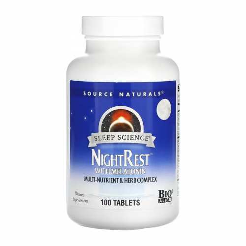 Sleep Science® NightRest™ with Melatonin - 100 tabs (Пошкоджена банка)