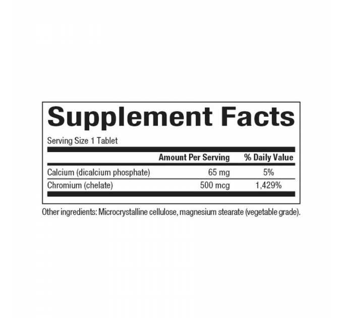 Chromium GTF Chelate 500mcg - 90 tabs