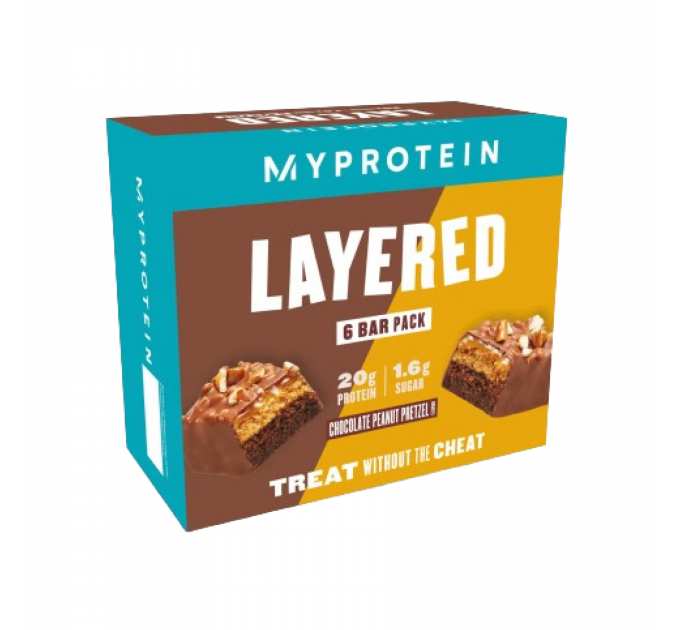 Layered Bar - 12x60g Chocolate Peanut Pretzel (Пошкоджена упаковка)