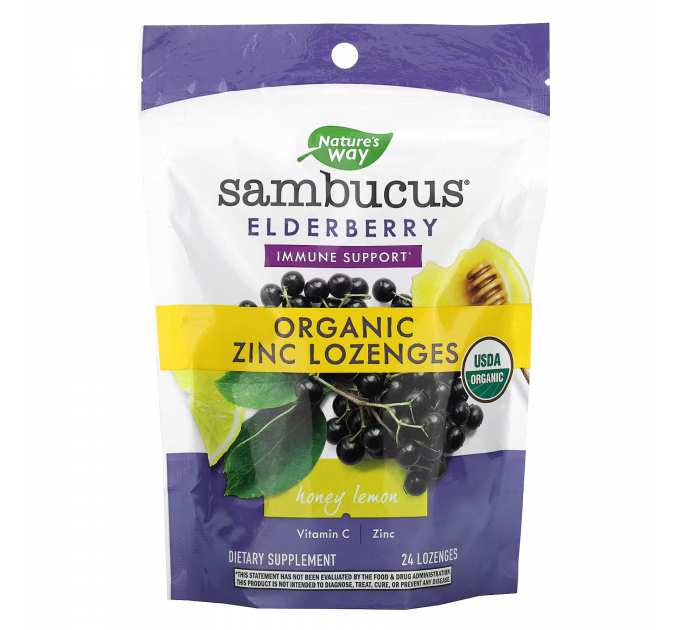 Sambucus Organic Honey Lemon Lozenge - 24ct