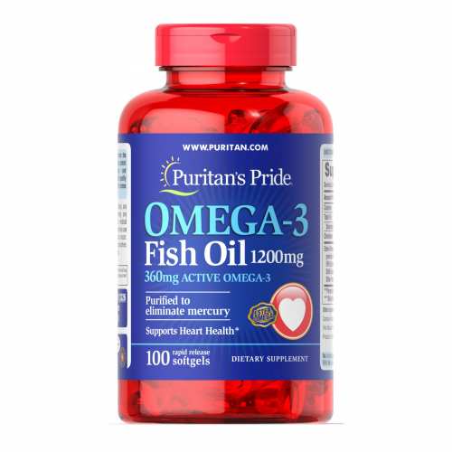 Omega-3 Fish Oil 1200 mg (360 mg Active Omega-3) - 100 Softgels (Пошкоджена банка)