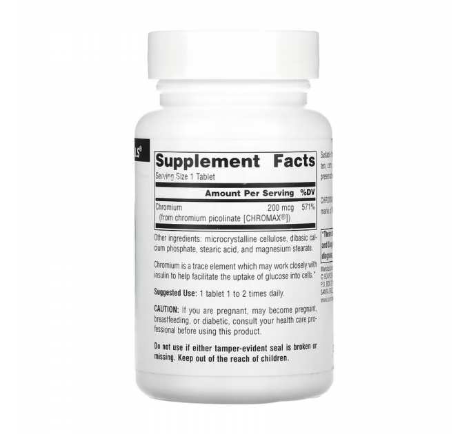 Chromium Picolinate 200 mcg, Yeast Free - 240 tabs
