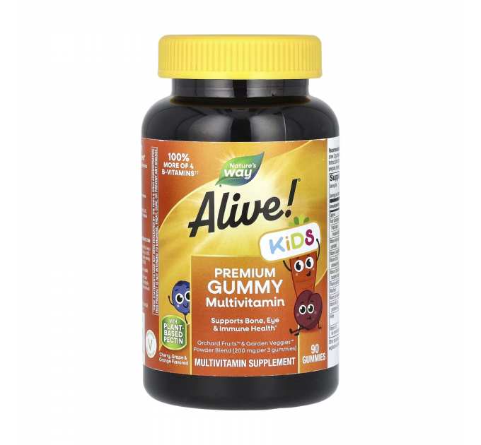 Premium Kids Multivitamin - 90 gummies Cherry, Orange Grape