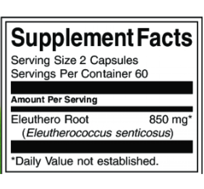Eleuthero Root 425mg - 120 cap