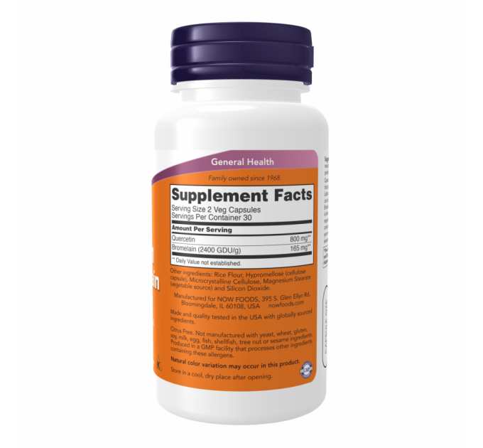 Quercetin with Bromelain - 120 vcaps
