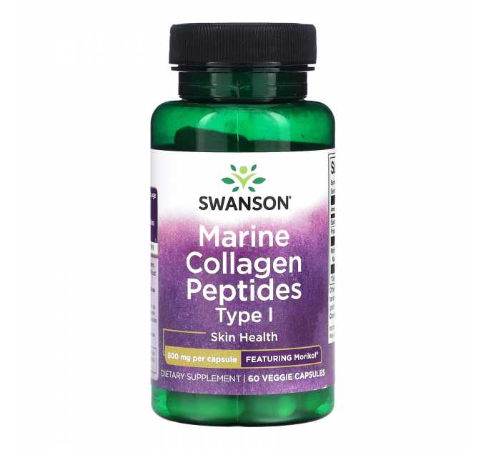 Marine Collagen Peptides Type I Featuring Morikol 500mg - 60 vcaps