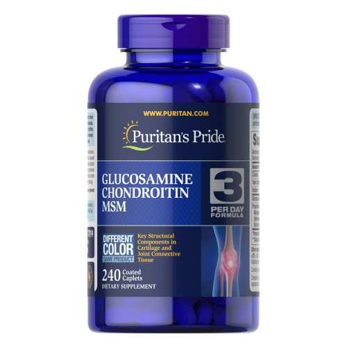 Glucosamine Chondroitin MSM Double Strength - 240 Caplets (Пошкоджена банка)