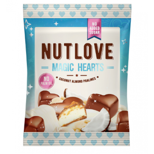 Nut Love Magic Hearts -100g Coconut Almond Pralines