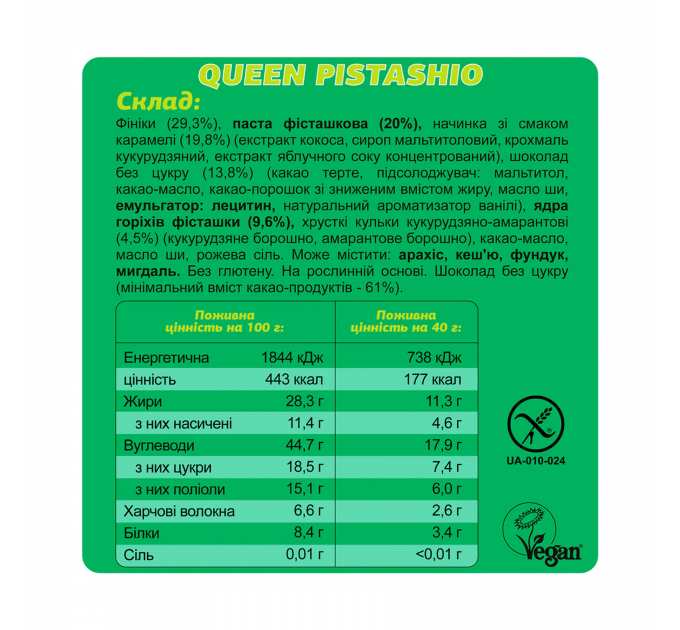Fizi box - 10х40g Queen Pistachio