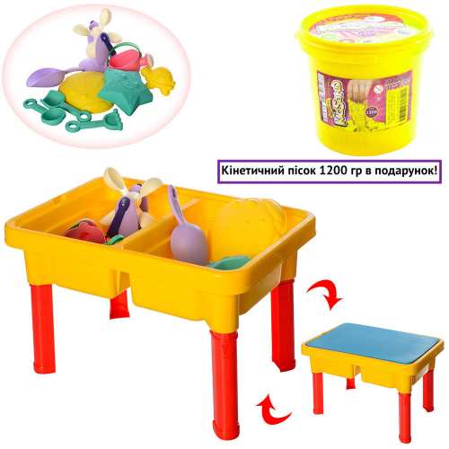 *Столик-пісочниця “Sand&Water Play Table” + пісок 1200 гр арт. HG-156/KS-01-04/1