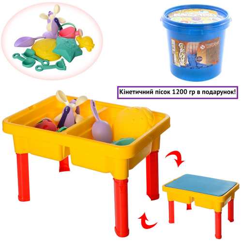 *Столик-пісочниця “Sand&Water Play Table” + пісок 1200 гр арт. HG-156/KS-01-04